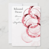 Rode glazen wijn kaart (Voorkant)