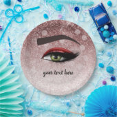 Rode glazen zweven ogen | make-up kunstenaar papieren bordje (Feest)