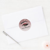Rode glazen zweven ogen | make-up kunstenaar ronde sticker (Envelop)