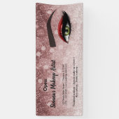 Rode glazen zweven ogen | make-up kunstenaar spandoek (Verticaal)