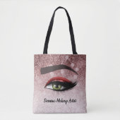 Rode glazen zweven ogen | make-up kunstenaar tote bag (Voorkant)