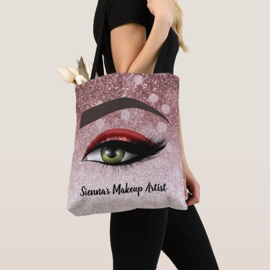 Rode glazen zweven ogen | make-up kunstenaar tote bag (Dichtbij)