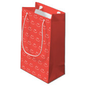 Rode glimlach patroon cadeautas (Achterkant Gekanteld)