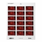 Rode glinster kerstboom adreslabel etiket (Full Sheet)
