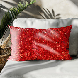 Rode glinsterende glitterpatroon accent kussen