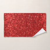Rode glinsterende glitterpatroon bad handdoek (Handdoek)