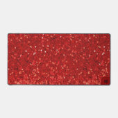 Rode glinsterende glitterpatroon bureaumat (Voorkant)