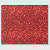 Rode glinsterende glitterpatroon cadeaupapier (Vlak)