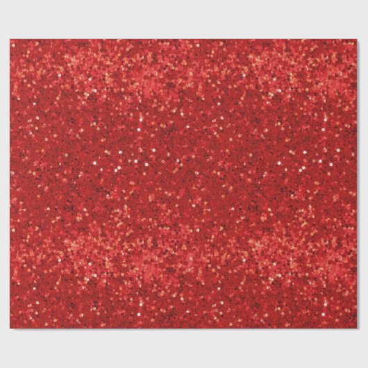 Rode glinsterende glitterpatroon cadeaupapier (Vlak)