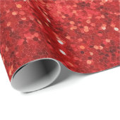 Rode glinsterende glitterpatroon cadeaupapier (Rol Hoek)