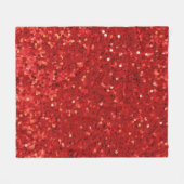 Rode glinsterende glitterpatroon fleece deken (Voorkant (Horizontaal))