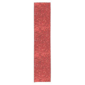Rode glinsterende glitterpatroon korte tafelloper (Voorkant)