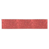 Rode glinsterende glitterpatroon korte tafelloper (Horizontaal)