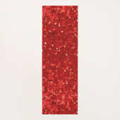 Rode glinsterende glitterpatroon yogamat (Achterkant)