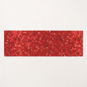 Rode glinsterende glitterpatroon yogamat (Voorkant (horizontaal))