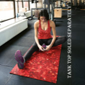 Rode glinsterende glitterpatroon yogamat
