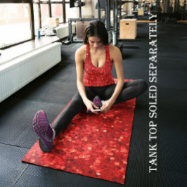Rode glinsterende glitterpatroon yogamat