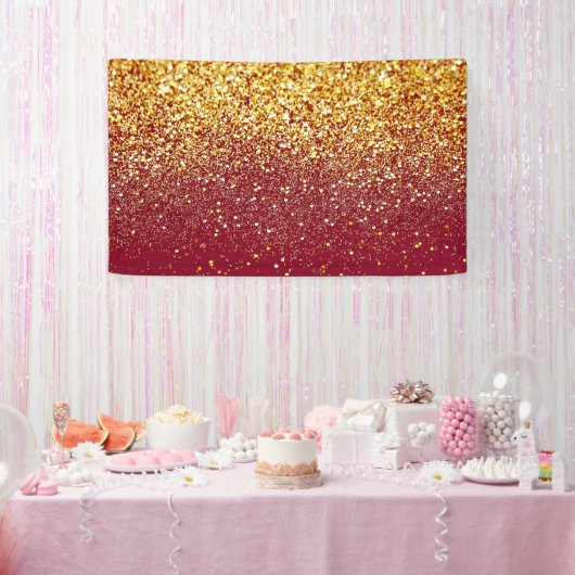 Rode glitter achtergrond verjaardag achtergrond go spandoek (Feest)