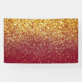 Rode glitter achtergrond verjaardag achtergrond go spandoek (Horizontaal)