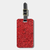 Rode glitter bagagelabel (Voorkant verticaal)