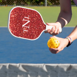 Rode Glitter Bling Monogram Pickleball Paddle