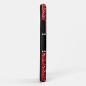 Rode glitter bruiloft gunsten Case-Mate iPhone case (Achterkant/rechts)