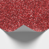 Rode glitter cadeaupapier (Hoek)