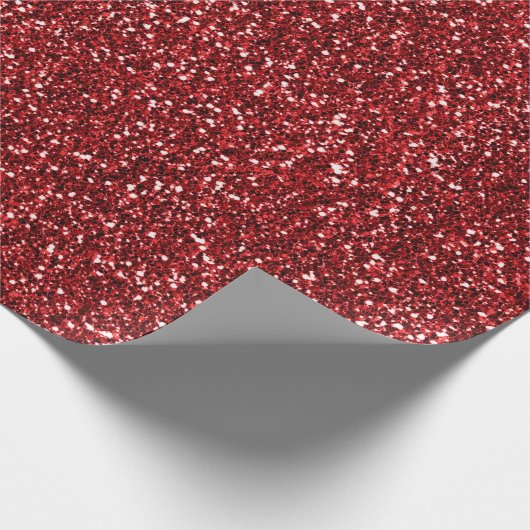 Rode glitter cadeaupapier (Hoek)