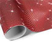 Rode glitter cadeaupapier (Rol Hoek)