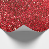 Rode glitter cadeaupapier (Hoek)