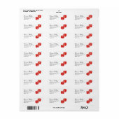 Rode Glitter Casino Dice Etiket (Full Sheet)