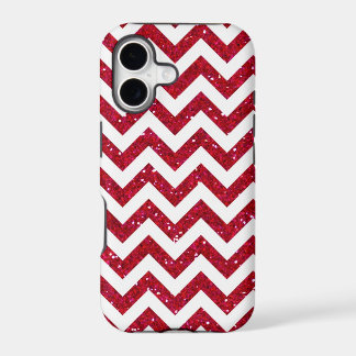 Rode Glitter Chevron Patroon