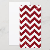 Rode Glitter Chevron Patroon (Voorkant / Achterkant)