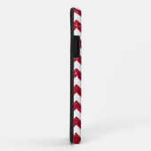 Rode Glitter Chevron Patroon Case-Mate iPhone Case (Achterkant/rechts)