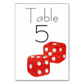 Rode Glitter Dice Kaart (Voorkant)