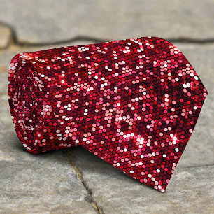 Rode Glitter Elegante Glanzende Luxe Trendy Stropdas