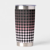 Rode glitter en zwart houndstooth patroon geïsoleerde drinkbeker (Links)