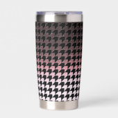 Rode glitter en zwart houndstooth patroon geïsoleerde drinkbeker (Voorkant)