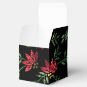 Rode Glitter en Zwarte Bloemen Bedankdoosjes (Geopend)