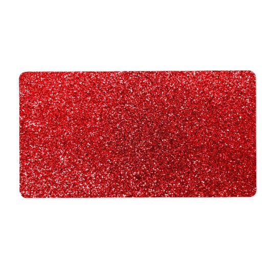 Rode glitter etiket (Voorkant)