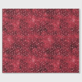 Rode Glitter Glam Stippen Patroon Cadeaupapier (Vlak)
