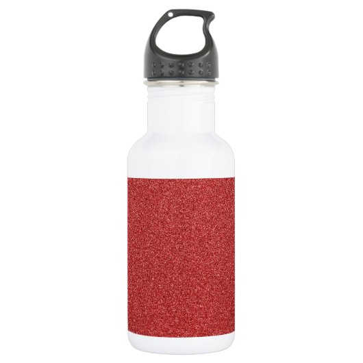 Rode Glitter, Glans, Glitter Achtergrond Waterfles (Voorkant)