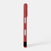 Rode Glitter, Glitter Achtergrond, Je Naam iPhone 16 Hoesje (Rechterkant)