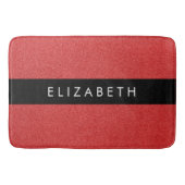 Rode Glitter, Glitter Achtergrond, Jouw naam Badmat (Voorkant)