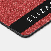 Rode Glitter, Glitter Achtergrond, Jouw naam Bureaumat (Hoek)