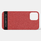 Rode Glitter, Glitter Achtergrond, Jouw naam Case-Mate iPhone Case (Achterkant (horizontaal))