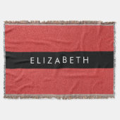 Rode Glitter, Glitter Achtergrond, Jouw naam Deken (Voorkant)