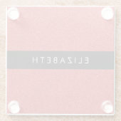 Rode Glitter, Glitter Achtergrond, Jouw naam Glazen Onderzetter (Achterkant)