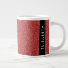 Rode Glitter, Glitter Achtergrond, Jouw naam Grote Koffiekop