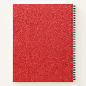 Rode Glitter, Glitter Achtergrond, Jouw naam Notitieboek (Achterkant)